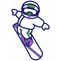 Nášivky Postava na snowboardu
