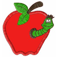 Nášivky Jablko + červ